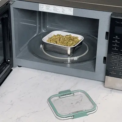 Microwavable stainless steel